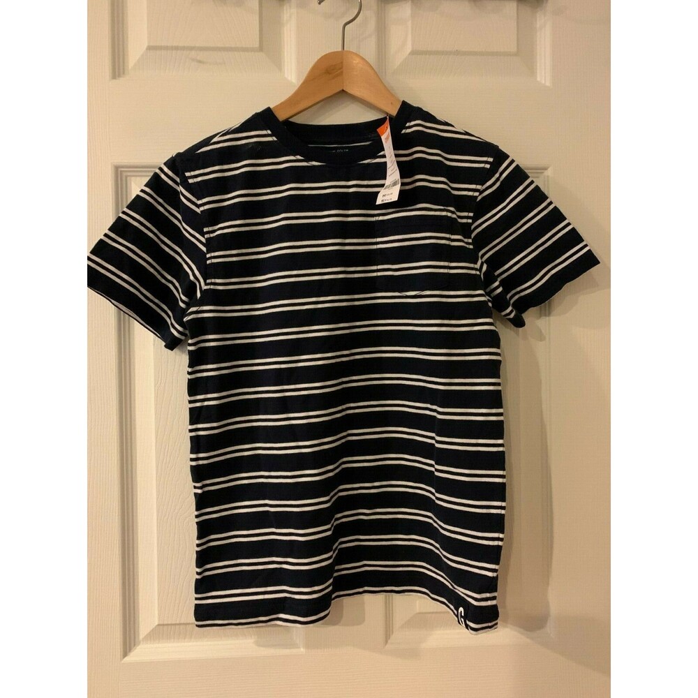 Gymboree Boys White With Blue Striped Shirt Size 12